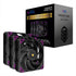 Super Flower, MEGACOOL 120mm fan, Triple-Pack, 12-pole motor design, super cooling performance, PWM, Purple Anti-Vibration Mounting Pads, Computer Case Fan, Remote Control, SF-PF121-BK_3P, 30mm depth | SKU FAN-SF123
