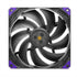 Super Flower MEGACOOL 140mm fan, Triple-Pack, 12-pole motor, PWM, Purple Anti-Vibration Mounting Pads, Computer Case Fan, Remote Control, SF-PF141-BK_3P, 30mm depth | SKU FAN-SF143P