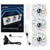 Lian Li UNI Fan TL LCD 120 Wireless - Seamless Wireless Control Fan w/ LCD Screen - LCP Fan Blade - Daisy-Chained Style - Customizable RGB LEDs - Triple Pack With Controller - White (12TLLCD1W3W) | SKU FAN-TLW3W