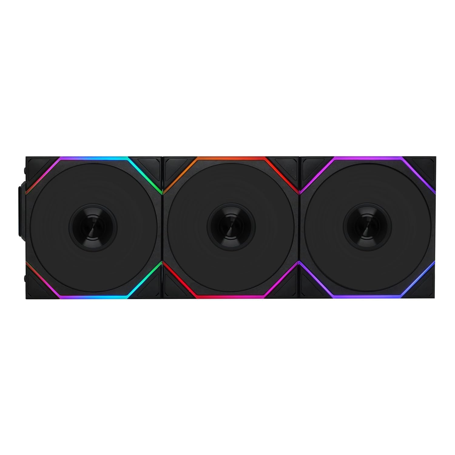 GUNMANSA Lian Li UNI Fan TL 120 Wireless - Triple Pack (Reverse Blade) - 2.4 GHz Wireless Controller Included - Infinity Mirror Design - Controller required - Black (12RTL1W3B)