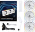 Lian Li UNI Fan TL 120 Wireless - Triple Pack (Reverse Blade) - 2.4 GHz Wireless Controller Included - Infinity Mirror Design - Controller required - White (12RTL1W3W) | SKU FAN-TW3WR