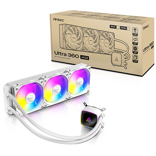 ANTEC Ultra 360 ARGB All-in-One Liquid Cooler, support Intel LGA 115X(1200)/1366/1700(1851)/20XX, AM3/AM4/AM5 (White) | SKU FAN-ULTR32