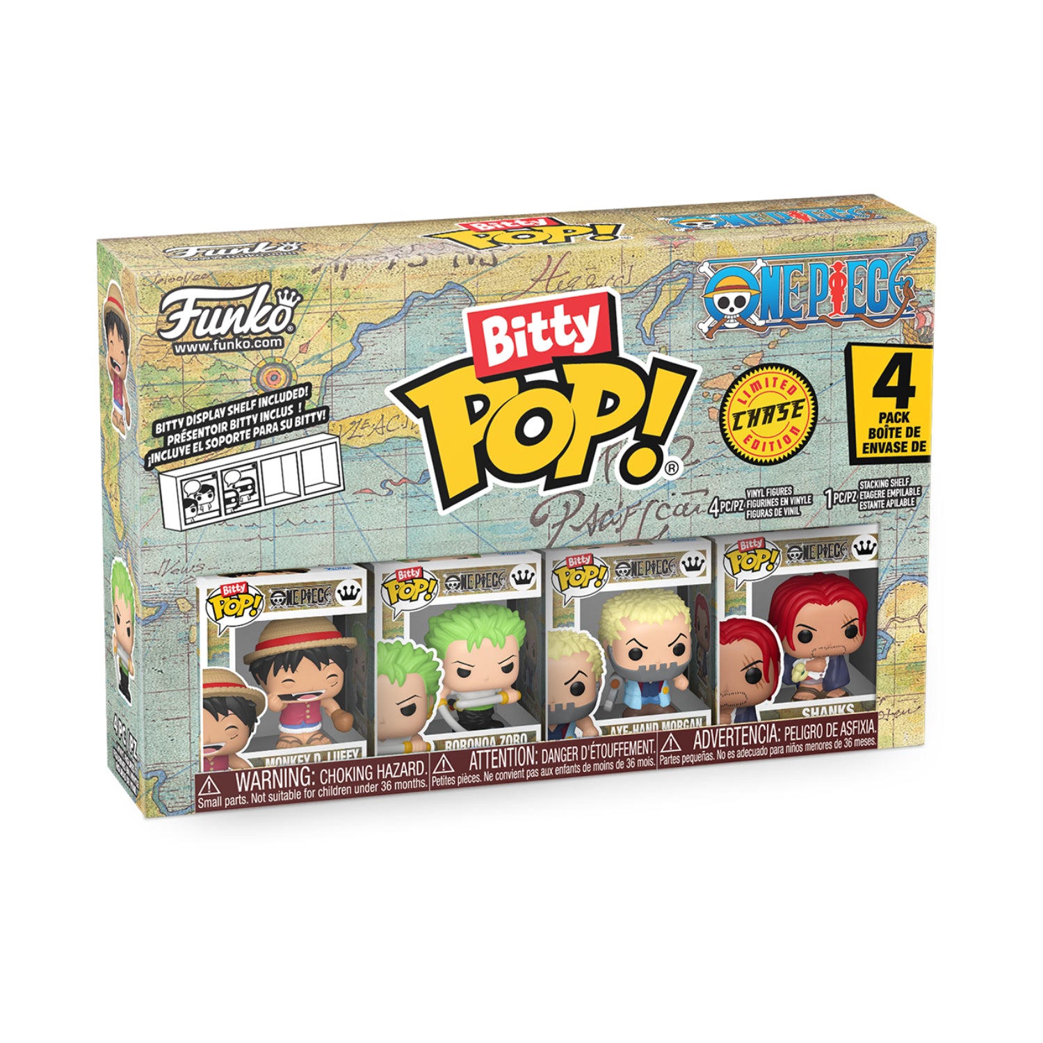 Funko Bitty Pop!: One Piece - Series 1 4 Pack(Limited Chase Edition)