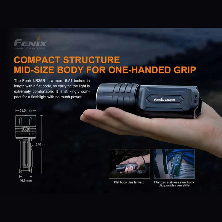 Fenix LR35R LED Flashlight (Black)