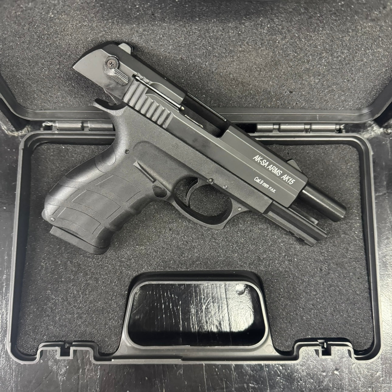 AKSA AK15-K8 Black Blank/Pepper Gun (Semi Auto|14+1|9mm PAK)
