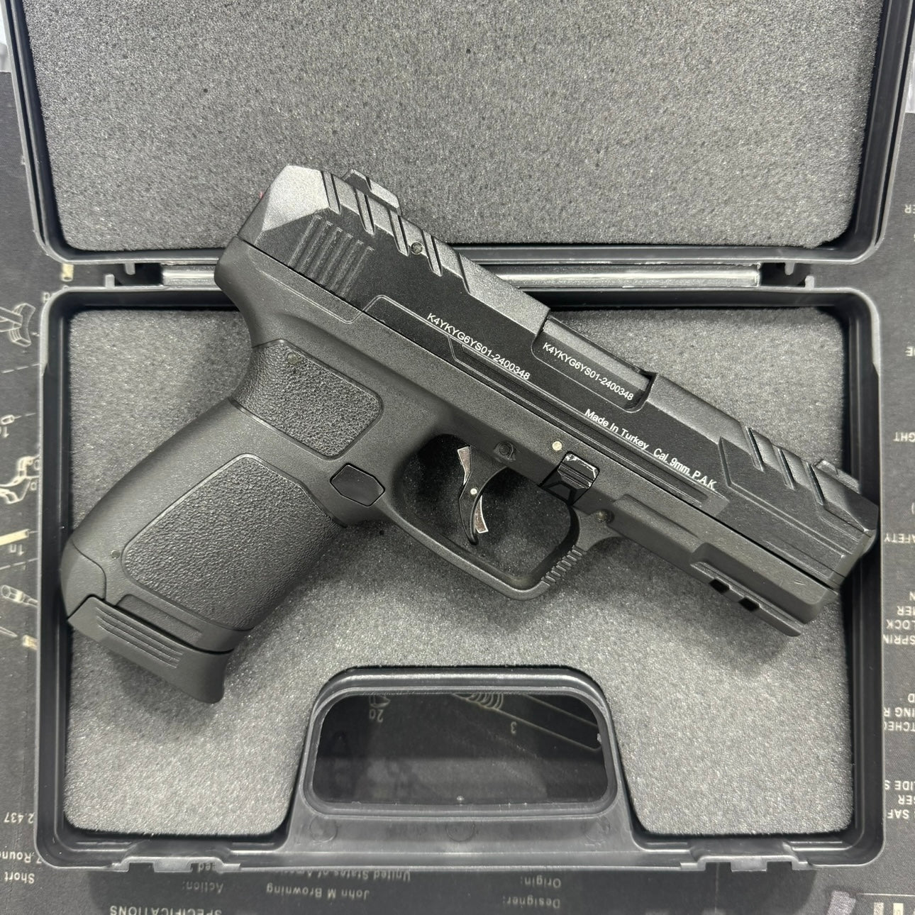 Kuzey S900 Black Blank/Pepper Gun (Semi Auto|14+1|9mm PAK)