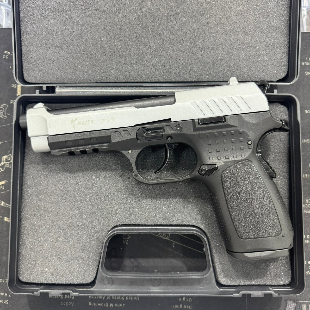 Kuzey F92 Fumed Blank/Pepper Gun (Semi Auto|18+1|9mm PAK)