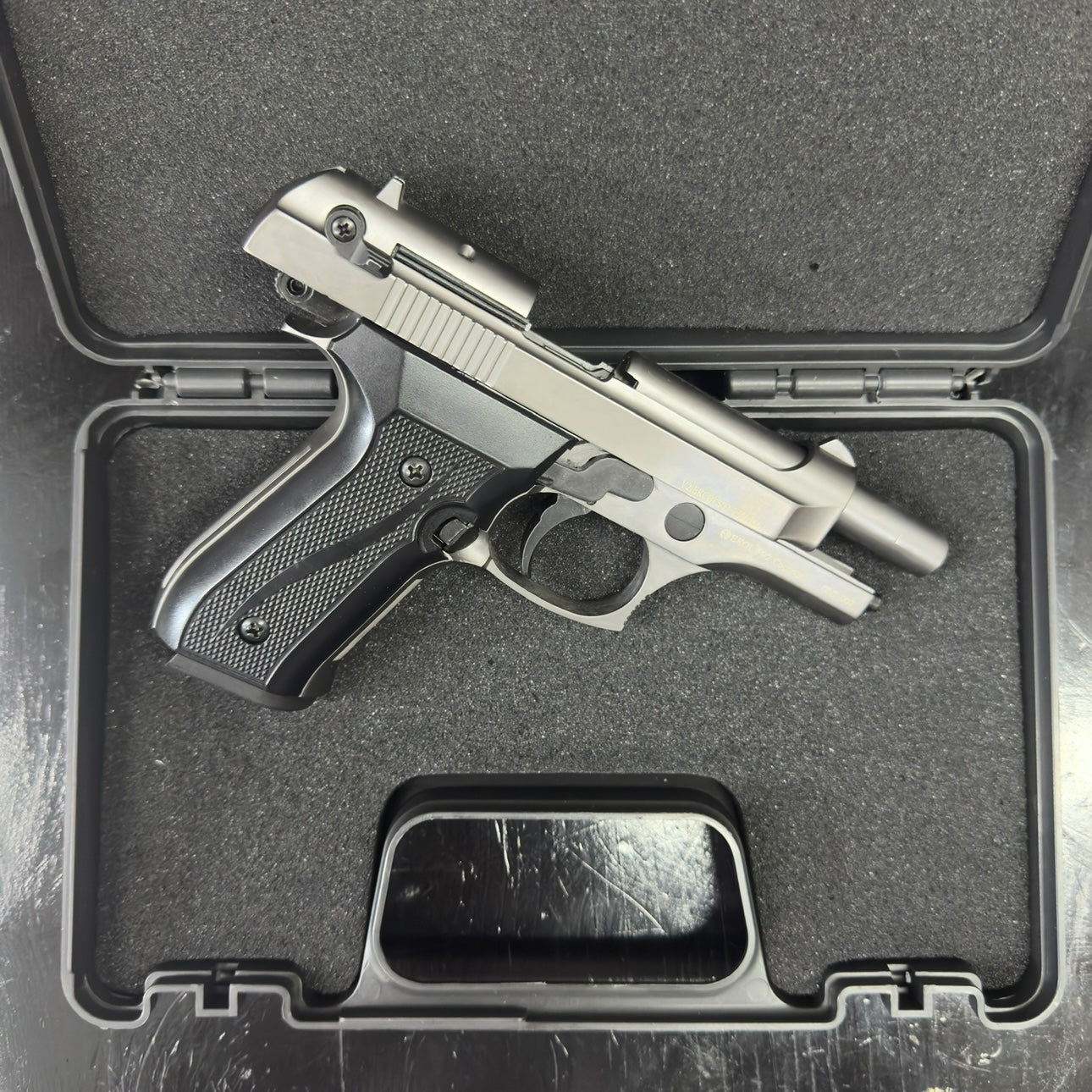 Ekol F92 Compact Mat Chrome Blank/Pepper Gun (Semi Auto|15+1|9mm PAK)