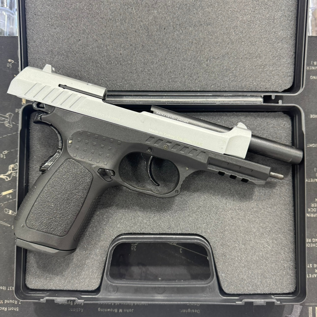 Kuzey F92 Fumed Blank/Pepper Gun (Semi Auto|18+1|9mm PAK)