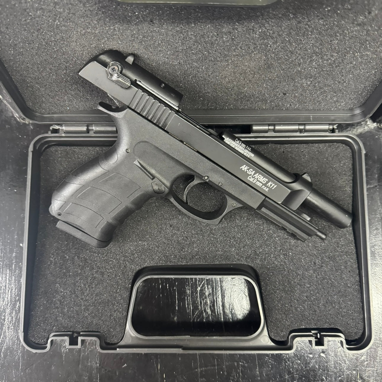 AKSA AK18-K11 Black Blank/Pepper Gun (Semi Auto|14+1|9mm PAK)