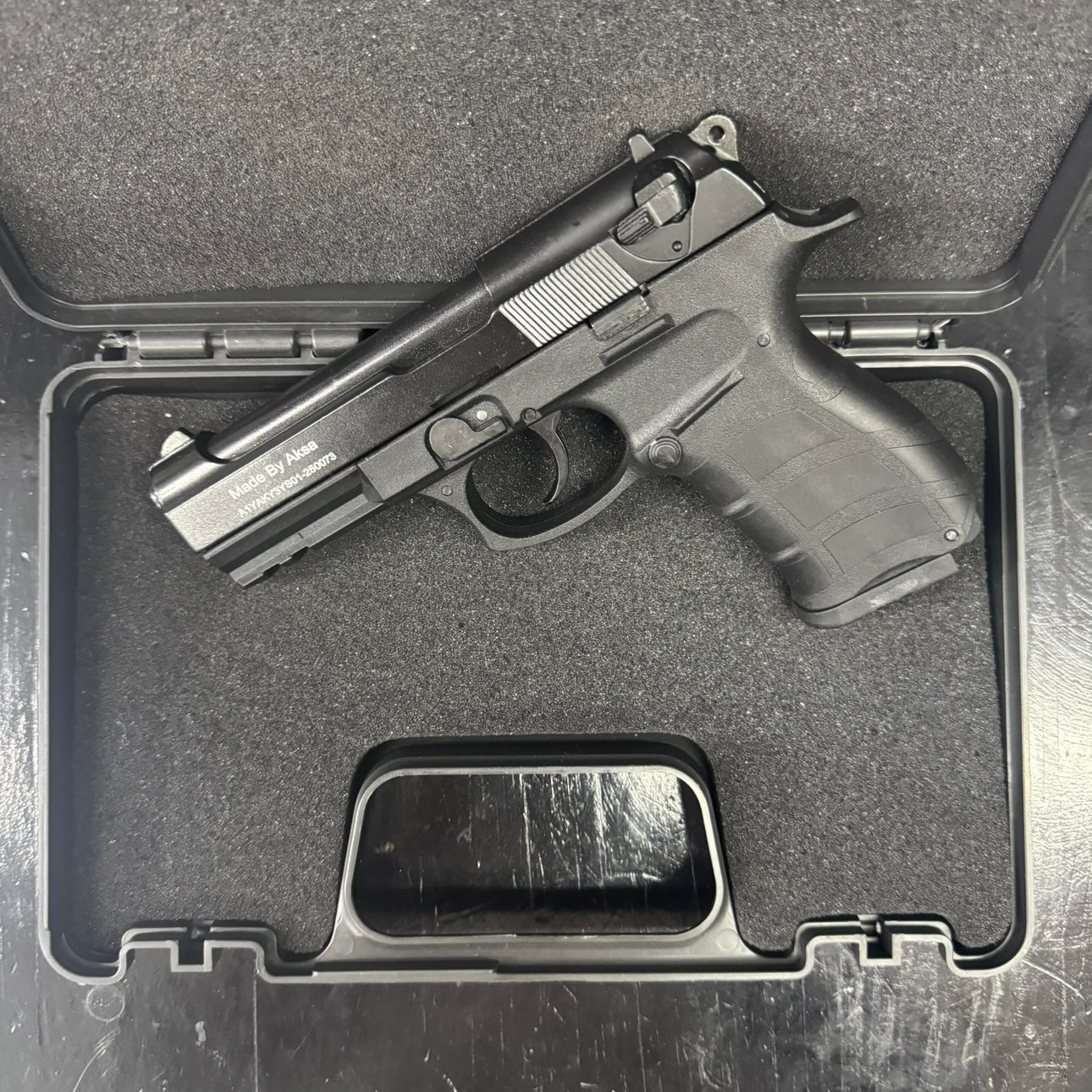 AKSA AK16-K9 Black Blank/Pepper Gun (Semi Auto|14+1|9mm PAK)
