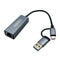 Gizzu High Speed Type-C/A to Gigabit Adapter Poly