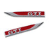GTI Side Fender Badges - (Red & Chrome)