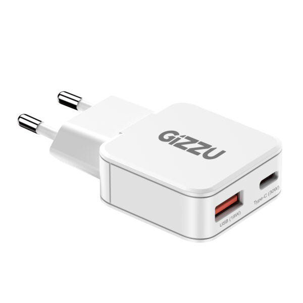Gizzu 2-Port 30W GaN Wall Charger