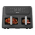 HISENSE H12AFBK2S4 AIrFyer 12L total capacity (6.5L + 4.5L); Dual cooking zone