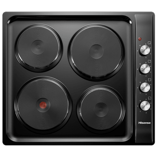 HISENSE H60STEB 4 Solid Hobs; 220-240V 50Hz; Mechanical side knobs control; 1 x hi-Speed Plate; 6-Step knobs