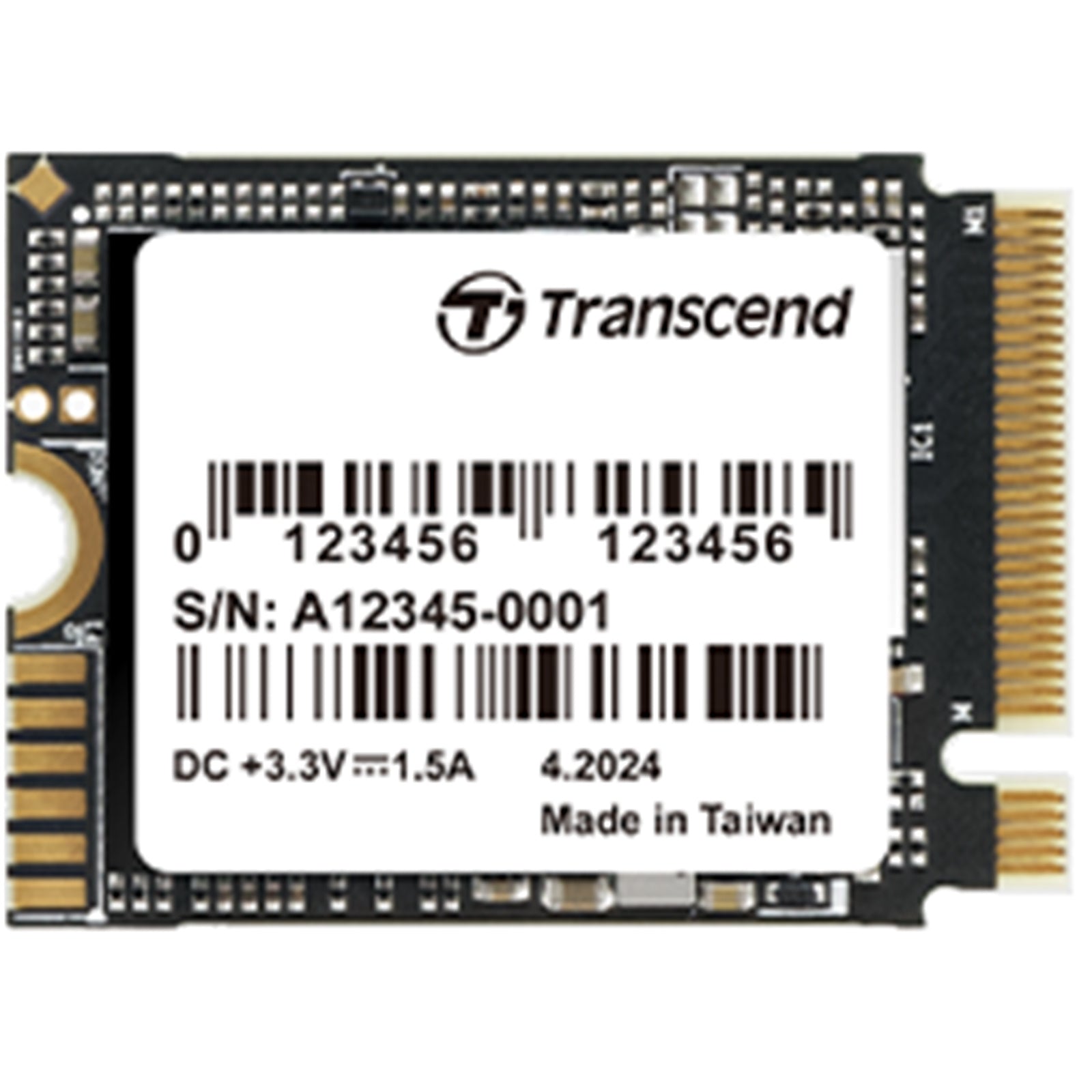 TRANSCEND 512GB MTE380T GEN 4X4 M.2 NVMe 2230 EMBEDDED SED SSD 3D NAND -R/W 3300 /1700 MB/s Write- TCG OPAL 2.0 -330TBW