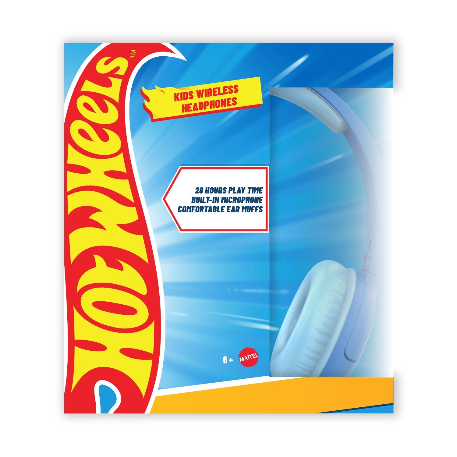 Hot Wheels Kids Wireless Headphones - Blue