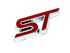 Gloss Black GT Racing Sticker Badge (9x2cm)