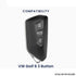 Hard Shell Key Case Cover With Keyring - VW Golf 8 WRC Style