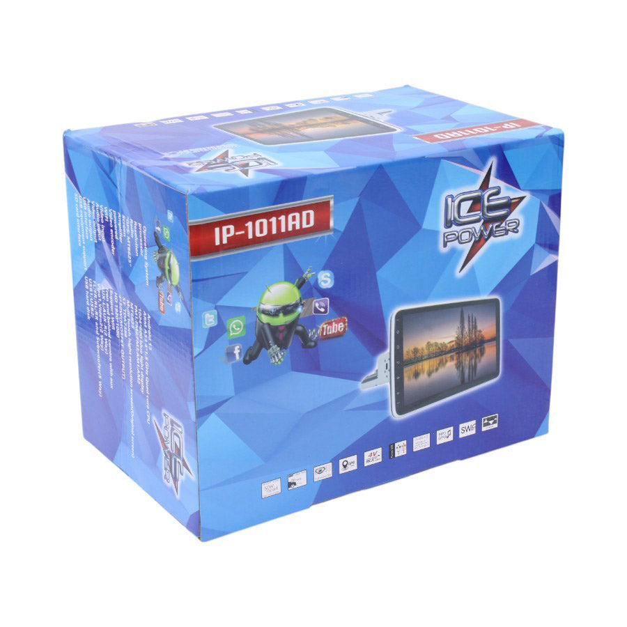 ICE Power IP-1011AD 10.1″ Android 13 Multimedia Player – Quad-Core, 2+32GB, Full HD, GPS, WiFi, Bluetooth