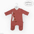 M/C 100% Cotton Side Button Romper Rose Pink