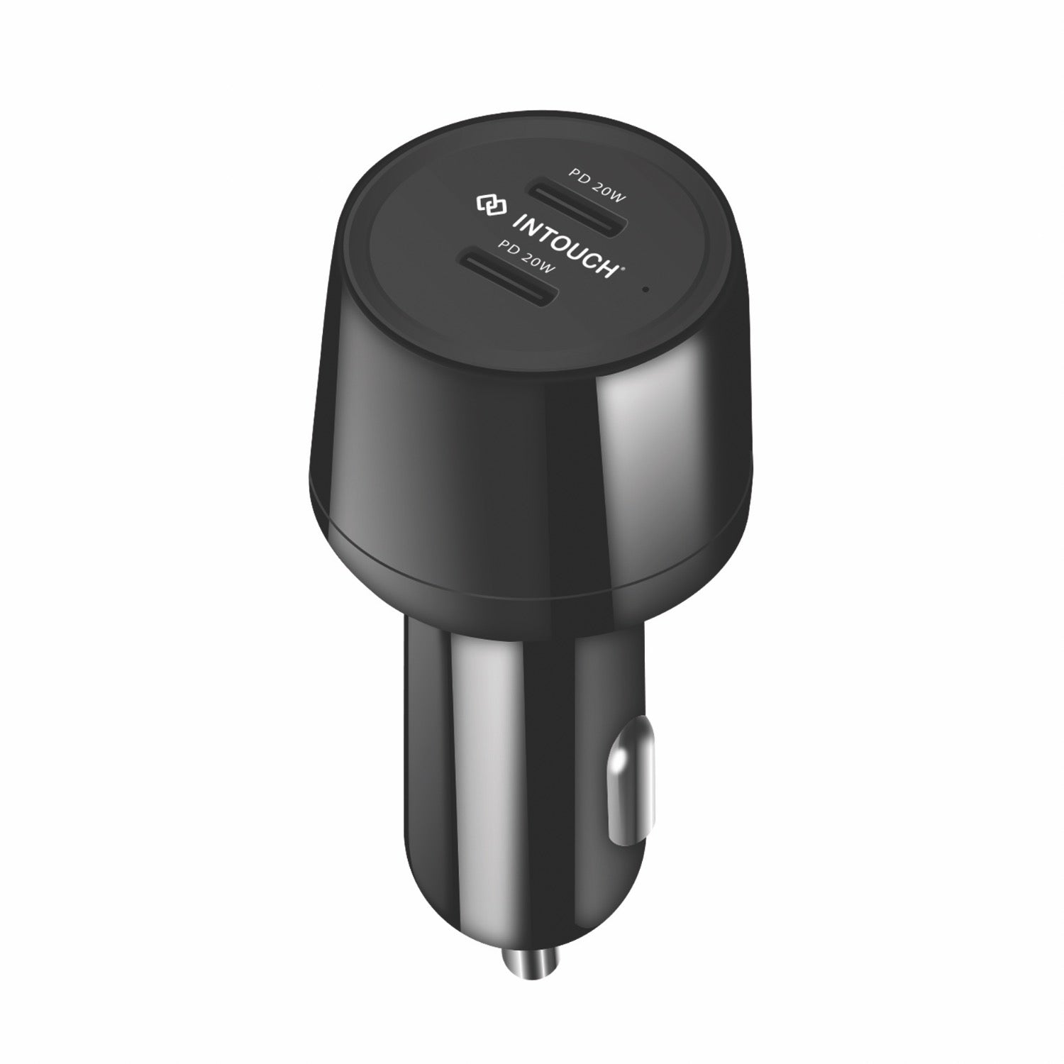 INTOUCH 2 Port PD Car Charger 40W - Black