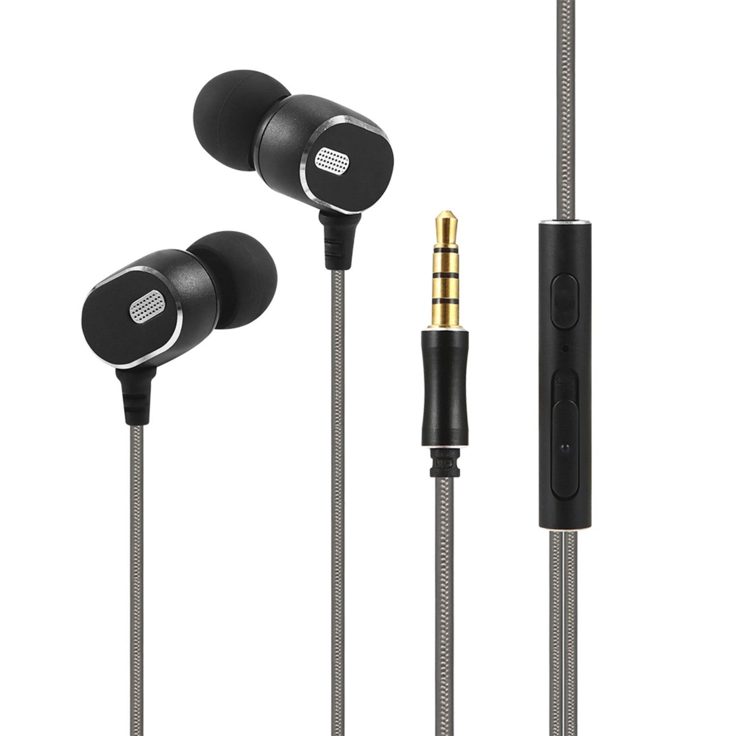 INTOUCH Explosive Wired Earphones - Black & Silver