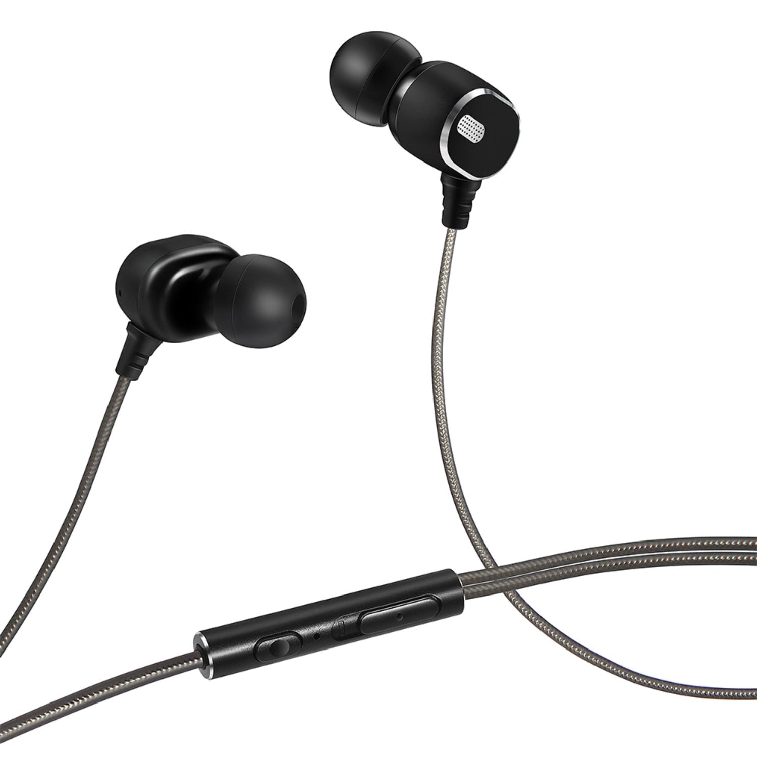 INTOUCH Explosive Wired Earphones - Black & Silver