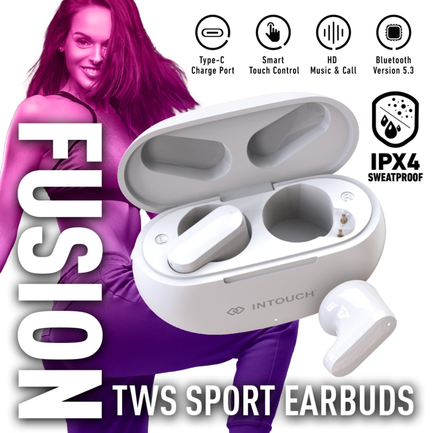 INTOUCH Fusion TWS - White