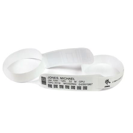 Zebra Wristband; Polypropylene; 30x362mm; Direct Thermal