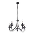 Bright Star Chandelier 5x60W SES Metal Black CH523/5