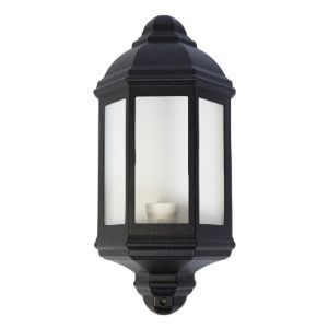 Half Lantern Outdoor 1x60W E27 3 Panel Narrow Black 5046-OL/3/N/BLK