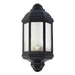 Half Lantern Outdoor 1x60W E27 3 Panel Narrow Black 5046-OL/3/N/BLK
