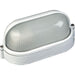 Bulkhead 1x60W E27 IP54 Oval Eyelid White 1403-B48/E/WH