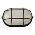 Bulkhead 1x60W E27 IP54 Oval with Grid Black 1401-B48/G/BL