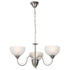 Bright Star Chandelier 3x60W ES Satin Chrome with Alabaster Glass CH665/3