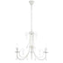 Bright Star Chandelier 3x60W SES Metal with Clear Acrylic Crystals Fossil White CH360/3