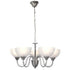 Bright Star Chandelier 5x60W ES Satin Chrome with Alabaster Glass CH665/5