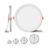 PioLED Panel Downlight 1x18W LED 6000K Recessed Round Ultra Slim White I009
