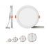 PioLED Panel Downlight 1x12W LED 6000K Recessed Round Ultra Slim White I006