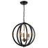 Bright Star Chandelier 3x60W ES Wrought Iron Black/Gold CH081/3