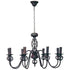 Bright Star Chandelier 8x60W SES Wrought Iron Rust CH065/8