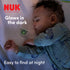 NUK Perfect Match Air Night Silicone Soother 2 Pack - Sheep/Firefly