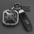 Jetour T2 - Hard Shell Metal Key Case Cover With Carbon Look Keyring