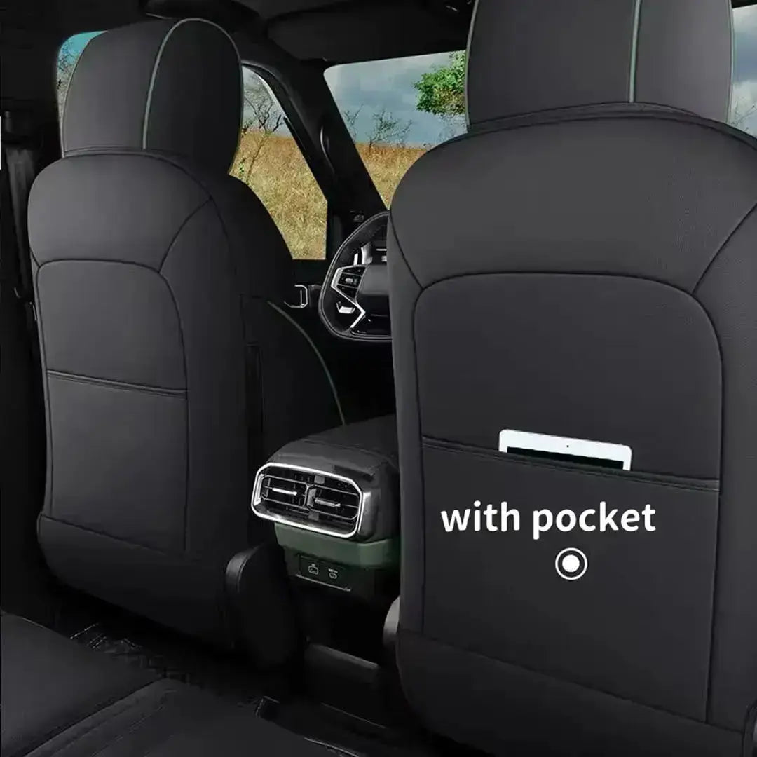 Jetour T2 (25-On) Premium Luxury Car Seat Covers - Front & Rear Full Set (Black & Green)