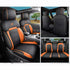 Jetour T2 (25-On) Premium Luxury Car Seat Covers - Front & Rear Full Set (Black & Orange)