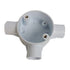 Conduit Box Round 25mm PVC Side Entry Three-Way White