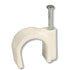 Cable Clip Round PVC 5mm 100 per Pack White