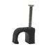 Cable Clip Round PVC 8mm 100 per Pack Black